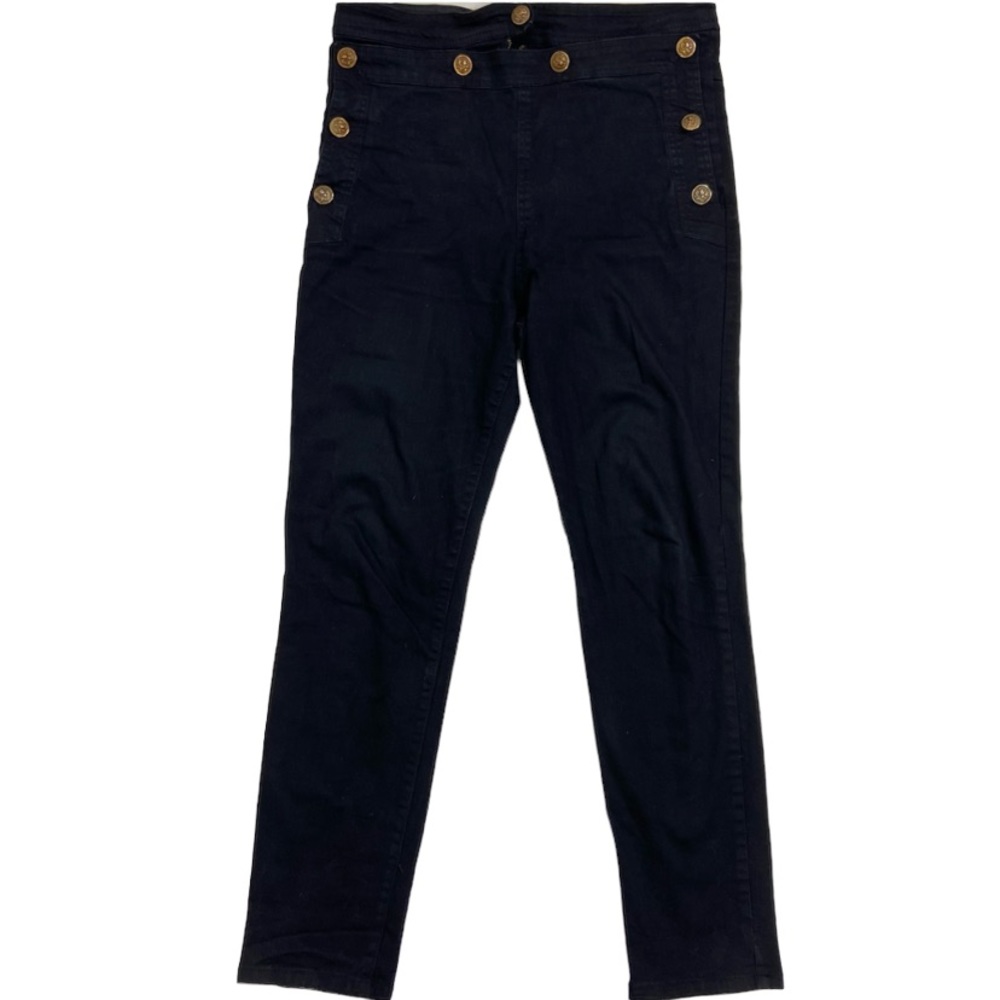 Ronny Kobo torn by Ronny kobo black gold button bib sailor skinny jeans. 29